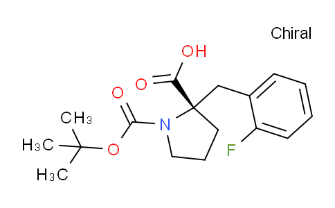 CAS No. 1217635-13-6, (S)-1-(tert-Butoxycarbonyl)-2-(2-fluorobenzyl)-pyrrolidine-2-carboxylic acid