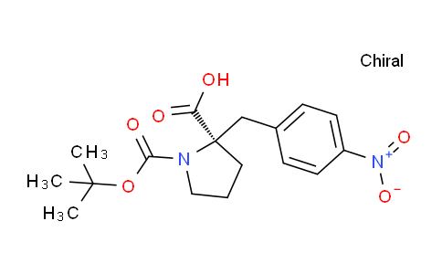 CAS No. 1217715-29-1, (R)-1-(tert-butoxycarbonyl)-2-(4-nitrobenzyl)pyrrolidine-2-carboxylic acid