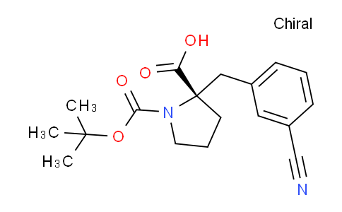 CAS No. 1217637-32-5, (S)-1-(tert-butoxycarbonyl)-2-(3-cyanobenzyl)pyrrolidine-2-carboxylic acid