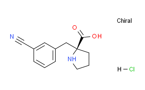 CAS No. 1217687-63-2, (S)-2-(3-cyanobenzyl)pyrrolidine-2-carboxylic acid hydrochloride