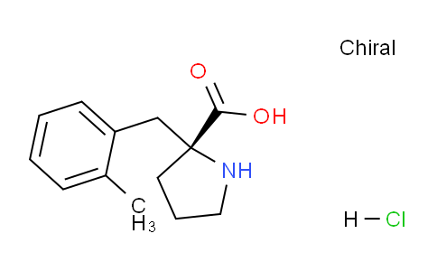 CAS No. 1217859-15-8, (R)-2-(2-methylbenzyl)pyrrolidine-2-carboxylic acid hydrochloride