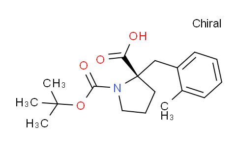 CAS No. 1217669-63-0, (S)-1-(tert-butoxycarbonyl)-2-(2-methylbenzyl)pyrrolidine-2-carboxylic acid