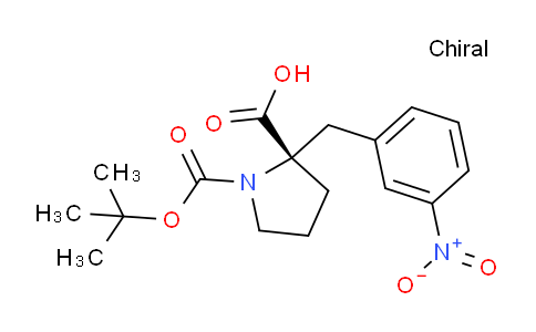CAS No. 1217776-53-8, (S)-1-(tert-butoxycarbonyl)-2-(3-nitrobenzyl)pyrrolidine-2-carboxylic acid