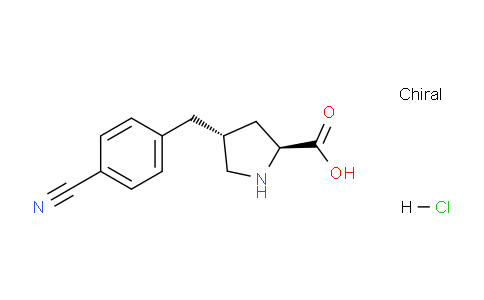 CAS No. 1266111-77-6, (2S,4R)-4-(4-cyanobenzyl)pyrrolidine-2-carboxylic acid hydrochloride