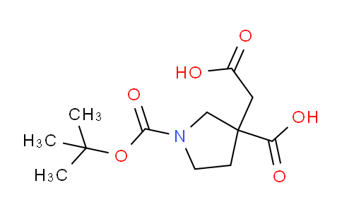 CAS No. 1245807-92-4, 1-(tert-butoxycarbonyl)-3-(carboxymethyl)pyrrolidine-3-carboxylic acid