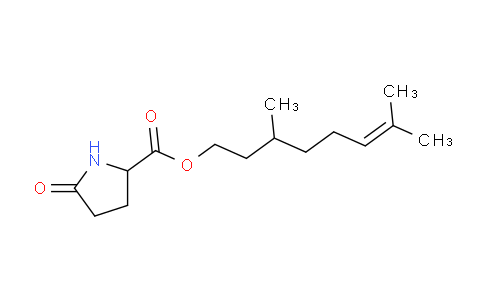 CAS No. 64431-70-5, 3,7-Dimethyloct-6-en-1-yl 5-oxopyrrolidine-2-carboxylate