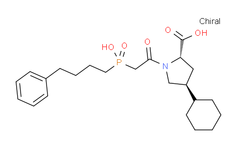 CAS No. 95399-71-6, (2S,4S)-4-cyclohexyl-1-(2-(hydroxy(4-phenylbutyl)phosphoryl)acetyl)pyrrolidine-2-carboxylic acid