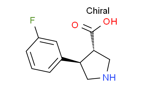 CAS No. 1049975-95-2, (3S,4R)-4-(3-Fluorophenyl)pyrrolidine-3-carboxylic acid