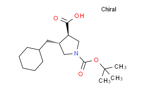 CAS No. 1263283-77-7, (3R,4R)-1-(tert-butoxycarbonyl)-4-(cyclohexylmethyl)pyrrolidine-3-carboxylic acid