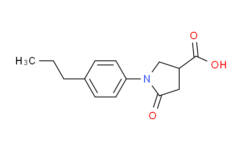 CAS No. 133747-74-7, 5-oxo-1-(4-propylphenyl)pyrrolidine-3-carboxylic acid