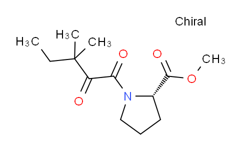 CAS No. 186268-77-9, Methyl (2S)-1-(3,3-dimethyl-2-oxopentanoyl)-pyrrolidine-2-carboxylate