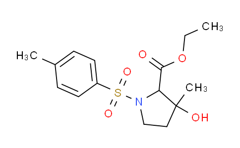 CAS No. 3284-52-4, ethyl 3-hydroxy-3-methyl-1-tosylpyrrolidine-2-carboxylate