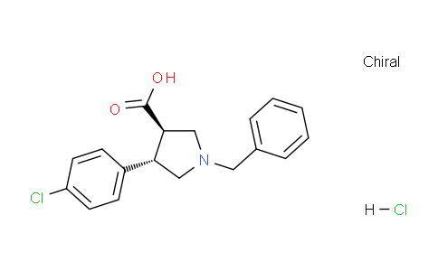 CAS No. 1013117-42-4, trans-1-Benzyl-4-(4-chlorophenyl)pyrrolidine-3-carboxylic acid hydrochloride