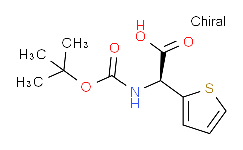 CAS No. 40512-56-9, (S)-2-((tert-Butoxycarbonyl)amino)-2-(thiophen-2-yl)acetic acid