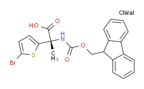 CAS No. 220497-83-6, (S)-2-((((9H-Fluoren-9-yl)methoxy)carbonyl)amino)-2-(5-bromothiophen-2-yl)propanoic acid