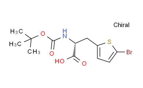 CAS No. 261380-16-9, (R)-3-(5-bromothiophen-2-yl)-2-((tert-butoxycarbonyl)amino)propanoic acid