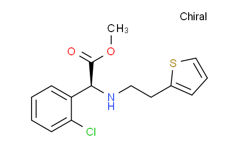 CAS No. 141109-20-8, (S)-Methyl 2-(2-chlorophenyl)-2-((2-(thiophen-2-yl)ethyl)amino)acetate