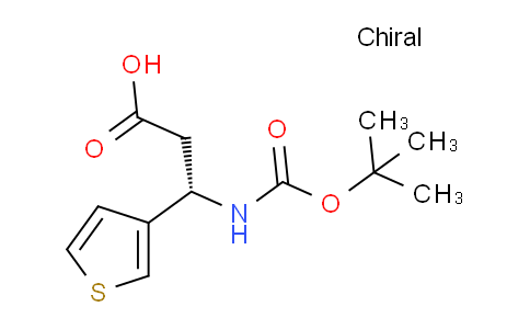 CAS No. 500770-67-2, (S)-3-((tert-butoxycarbonyl)amino)-3-(thiophen-3-yl)propanoic acid
