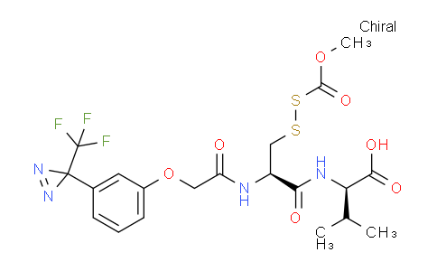 DY701319 | 113787-92-1 | S-((methoxycarbonyl)thio)-N-(2-(3-(3-(trifluoromethyl)-3H-diazirin-3-yl)phenoxy)acetyl)-L-cysteinyl-D-valine