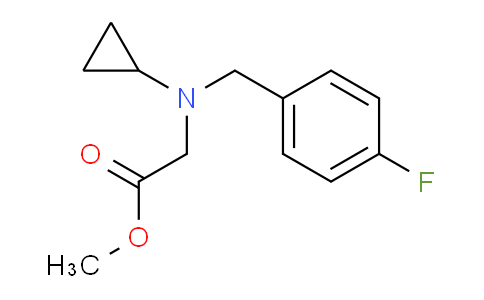 CAS No. 1211709-33-9, Methyl 2-(cyclopropyl(4-fluorobenzyl)amino)acetate