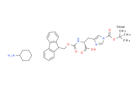 CAS No. 210755-31-0, cyclohexanamine Na-(((9H-fluoren-9-yl)methoxy)carbonyl)-Nt-(tert-butoxycarbonyl)-D-histidinate