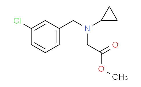 CAS No. 1420824-61-8, Methyl 2-((3-chlorobenzyl)(cyclopropyl)amino)acetate
