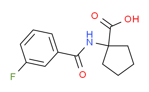 CAS No. 912771-14-3, 1-(3-fluorobenzamido)cyclopentane-1-carboxylic acid