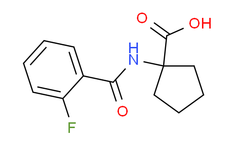 CAS No. 912771-20-1, 1-(2-fluorobenzamido)cyclopentane-1-carboxylic acid