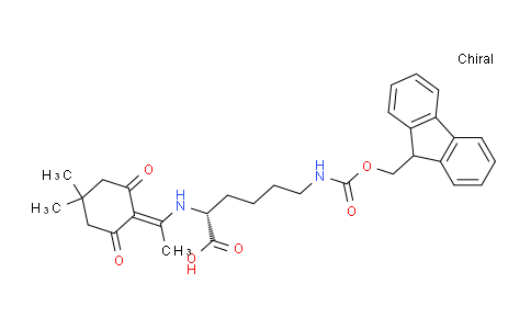 CAS No. 1301706-71-7, N6-(((9H-fluoren-9-yl)methoxy)carbonyl)-N2-(1-(4,4-dimethyl-2,6-dioxocyclohexylidene)ethyl)-D-lysine