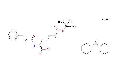 CAS No. 13665-13-9, dicyclohexylamine (S)-2-(((benzyloxy)carbonyl)amino)-5-((tert-butoxycarbonyl)amino)pentanoate