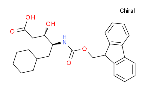 CAS No. 130597-31-8, (3S,4S)-4-((((9H-fluoren-9-yl)methoxy)carbonyl)amino)-5-cyclohexyl-3-hydroxypentanoic acid