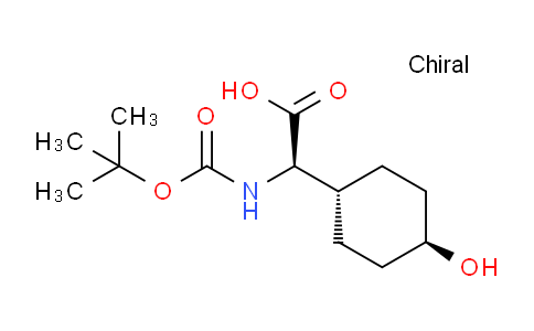 CAS No. 130624-89-4, (R)-2-((tert-Butoxycarbonyl)amino)-2-((1r,4R)-4-hydroxycyclohexyl)acetic acid