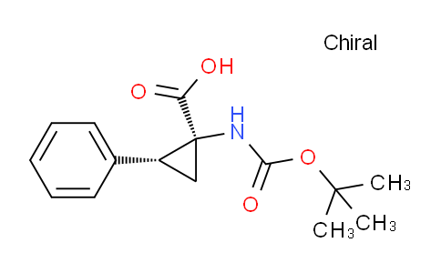CAS No. 151910-11-1, (1S,2R)-1-((tert-butoxycarbonyl)amino)-2-phenylcyclopropane-1-carboxylic acid