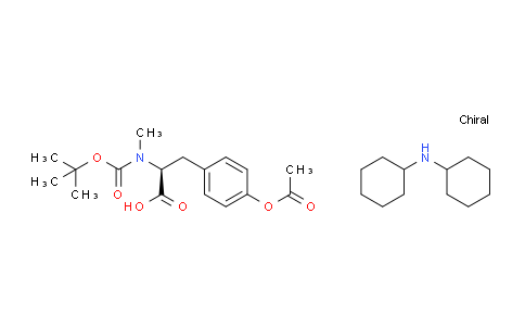 CAS No. 201294-70-4, dicyclohexylamine (S)-3-(4-acetoxyphenyl)-2-((tert-butoxycarbonyl)(methyl)amino)propanoate