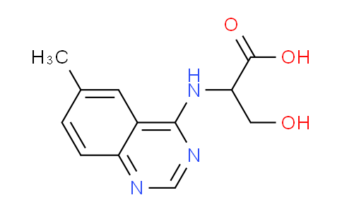 CAS No. 1396967-24-0, 3-Hydroxy-2-((6-methylquinazolin-4-yl)amino)propanoic acid