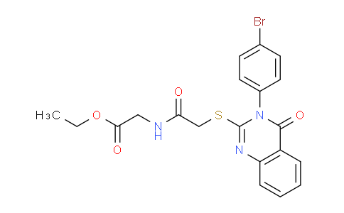 CAS No. 586984-78-3, Ethyl 2-(2-((3-(4-bromophenyl)-4-oxo-3,4-dihydroquinazolin-2-yl)thio)acetamido)acetate