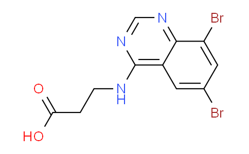 CAS No. 886500-14-7, 3-((6,8-Dibromoquinazolin-4-yl)amino)propanoic acid