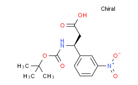 CAS No. 500770-84-3, (S)-3-((tert-Butoxycarbonyl)amino)-3-(3-nitrophenyl)propanoic acid