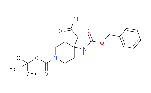 CAS No. 1447607-41-1, 2-(4-(((Benzyloxy)carbonyl)amino)-1-(tert-butoxycarbonyl)piperidin-4-yl)acetic acid
