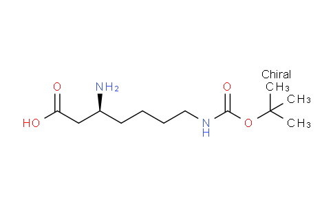 CAS No. 1275612-14-0, (S)-3-Amino-7-((tert-butoxycarbonyl)amino)heptanoic acid