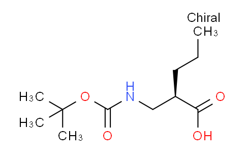 CAS No. 896721-69-0, (R)-2-(((tert-butoxycarbonyl)amino)methyl)pentanoic acid