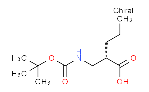 CAS No. 941292-79-1, (S)-2-(((tert-butoxycarbonyl)amino)methyl)pentanoic acid