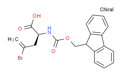 CAS No. 220497-60-9, (S)-2-((((9H-Fluoren-9-yl)methoxy)carbonyl)amino)-4-bromopent-4-enoic acid