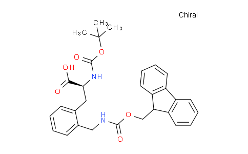 CAS No. 959573-16-1, (S)-3-(2-(((((9H-fluoren-9-yl)methoxy)carbonyl)amino)methyl)phenyl)-2-((tert-butoxycarbonyl)amino)propanoic acid