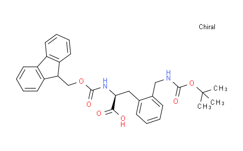 CAS No. 1217808-42-8, (S)-2-((((9H-fluoren-9-yl)methoxy)carbonyl)amino)-3-(2-(((tert-butoxycarbonyl)amino)methyl)phenyl)propanoic acid