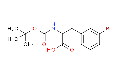 CAS No. 82278-95-3, 3-(3-Bromophenyl)-2-((tert-butoxycarbonyl)amino)propanoic acid