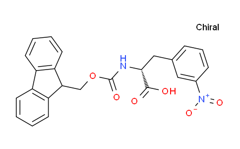 CAS No. 478183-71-0, (R)-2-((((9H-Fluoren-9-yl)methoxy)carbonyl)amino)-3-(3-nitrophenyl)propanoic acid