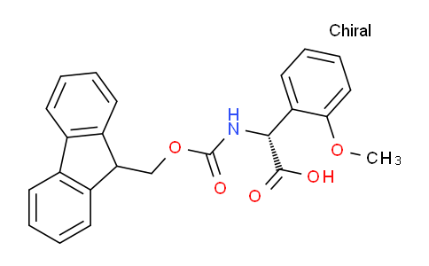 CAS No. 1217838-25-9, (R)-2-((((9H-Fluoren-9-yl)methoxy)carbonyl)amino)-2-(2-methoxyphenyl)acetic acid