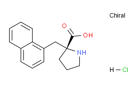 CAS No. 1049727-53-8, (R)-2-(Naphthalen-1-ylmethyl)pyrrolidine-2-carboxylic acid hydrochloride