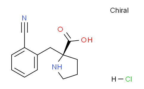 CAS No. 1373512-31-2, (S)-2-(2-Cyanobenzyl)pyrrolidine-2-carboxylic acid hydrochloride